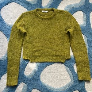 A.L.C. Olive Green Cropped Sweater